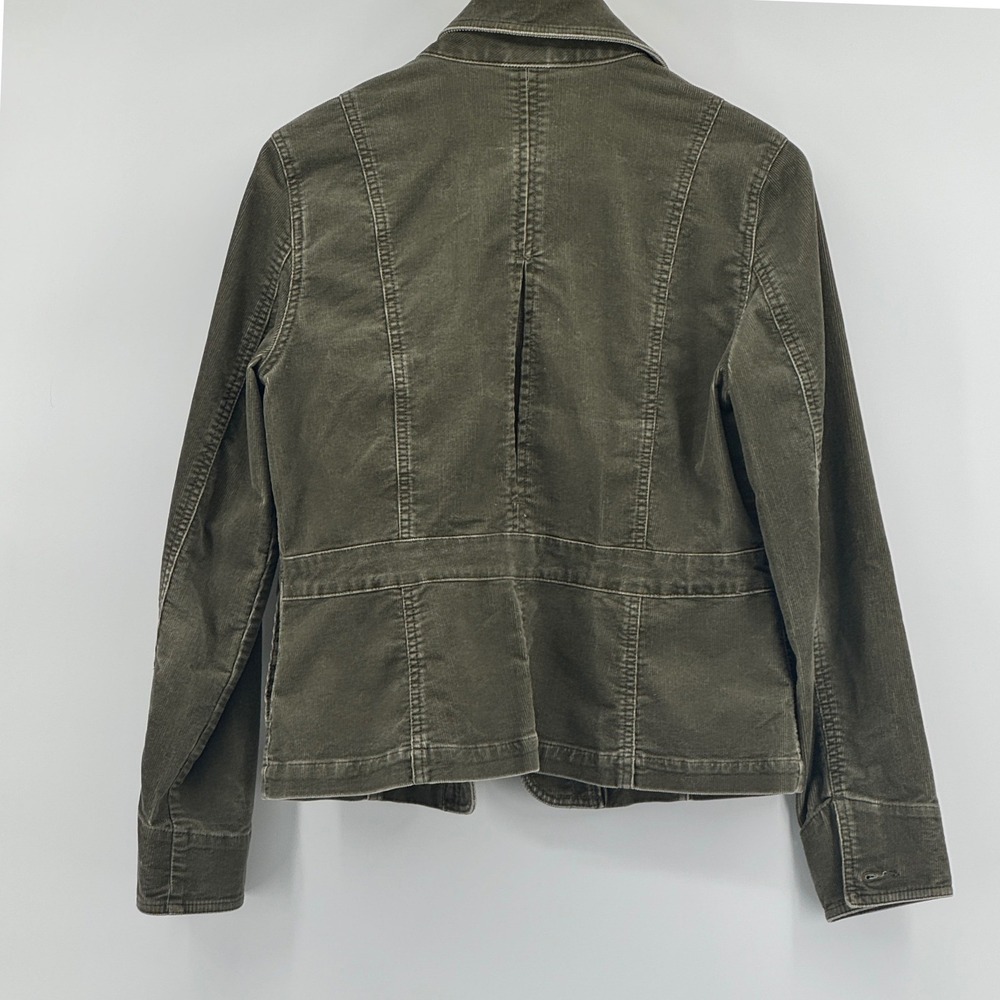 Eddie Bauer Womens Corduroy Utility Jacket Button Up Size Small Boho Military - Picture 2 of 5